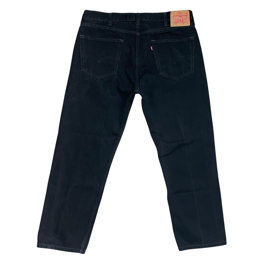Levi’s Men's 505 Regular Fit Zipper Fly Black Denim Jeans Size 38 X 30